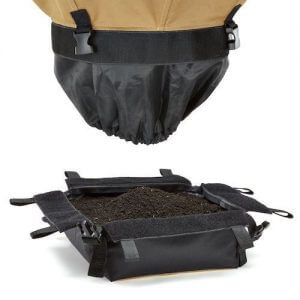 The bottom of the Urban Worm Bag during Harvest